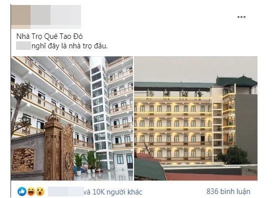 Mới đây trên mạng xã hội, loạt ảnh về khu  nhà trọ nhìn bên ngoài đẹp như khách sạn thu hút được sự chú ý của netizen.