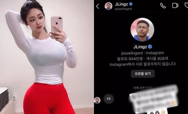 Mới đây trên trang Instagram cá nhân hơn 2 triệu người theo dõi, hot girl người Hàn Quốc Applee gây chú ý khi đăng tải hình ảnh chụp màn hình tin nhắn cựu cầu thủ MU Jesse Lingard làm quen cô.