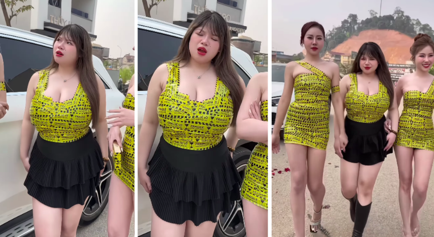 Võ Thị Thu Trang chia sẻ video clip đu trend váy băng keo, trong đó cô tâm sự: "Cảm thấy bản thân vô dụng quá. Không thể làm mình ngừng đẹp được".