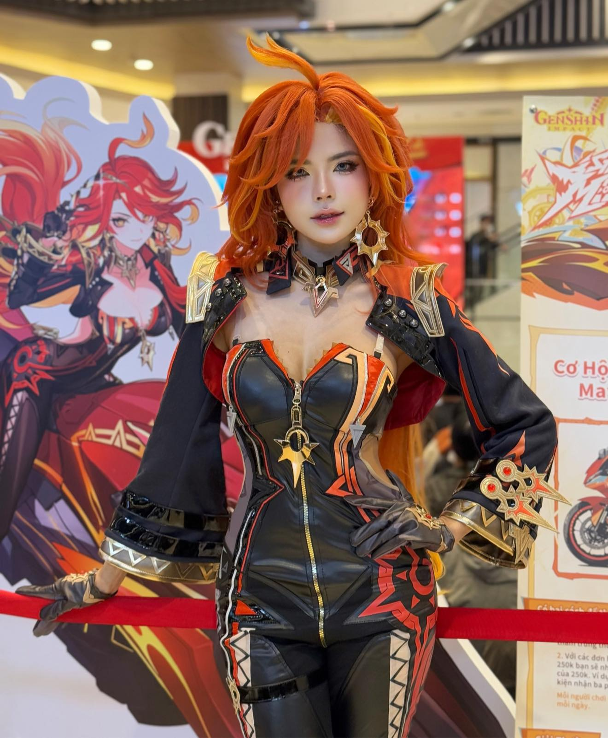 Mới đây, Mai Dora lại tiếp tục lựa chọn cosplay, biến hình thành nhân vật Hoả Thần Mavuika trong tựa game Genshin Impact.