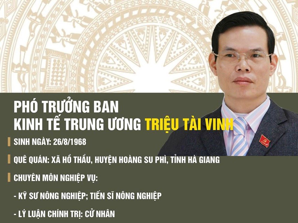 Ông Triệu Tài Vinh là một trong những Bí thư tỉnh ủy trẻ nhất nước khi được bầu vào chức vụ này năm 2010 và tái đắc cử Bí thư tỉnh ủy Hà Giang năm 2015.