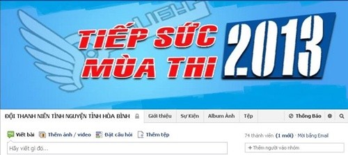 Lập Facebook kêu gọi tình nguyện tiếp sức mùa thi