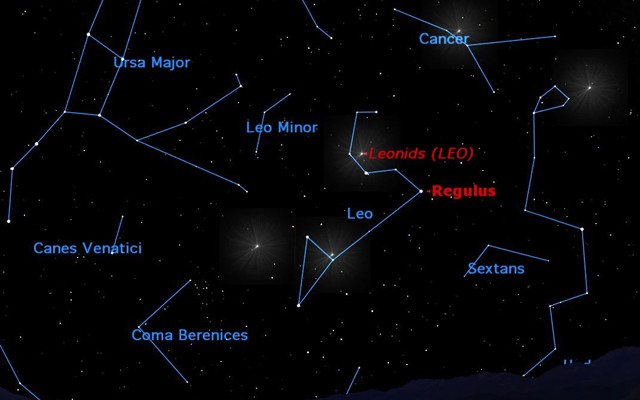 Mưa sao băng Leonids đạt cực đại từ tối mai 17/11