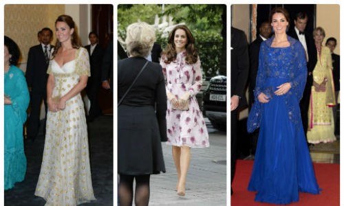 11 mẫu váy dự tiệc quyến rũ của công nương Kate Middleton