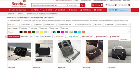 Hàng siêu "fake" giá "bèo" rao bán công khai trên Sendo, Lazada