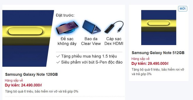 Galaxy Note 9 gây sốc với giá gần 30 triệu đồng