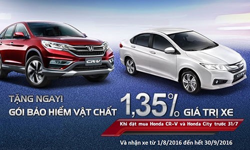 Honda Việt Nam ưu đãi hai dòng ôtô bán chạy nhất