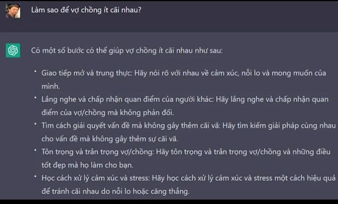 Dân mạng cười ngất với cách nịnh vợ bằng ChatGPT