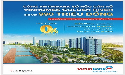 Chỉ 990 triệu đồng sở hữu căn hộ Vinhomes Golden River