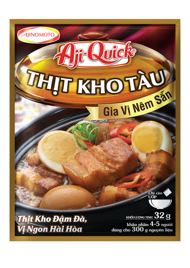 Gia vị nêm sẵn Aji-Quick món kho sản phẩm tiện lợi cùng hương vị đặc trưng 