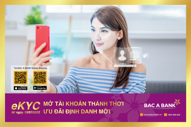 BAC A BANK chính thức ra mắt giải pháp định danh điện tử - EKYC trên Mobile Banking