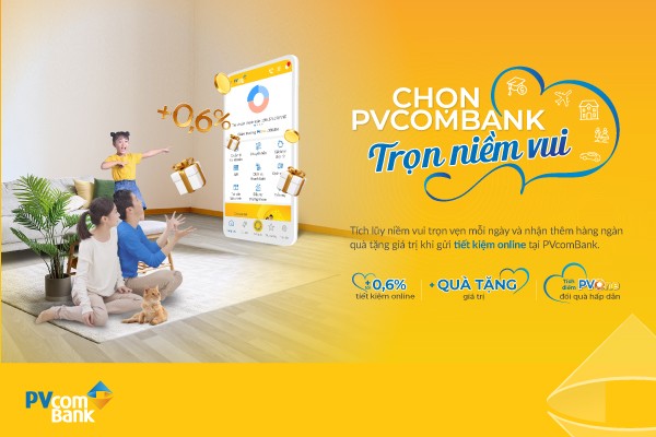 PVcomBank dành gần 3.000 quà tặng cho khách hàng gửi tiết kiệm online