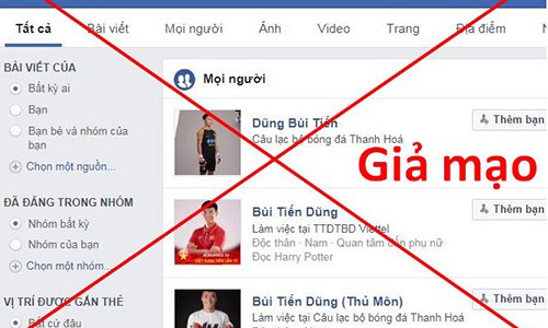 Cách nhận biết các tài khoản Facebook giả mạo tuyển thủ U23 Việt Nam