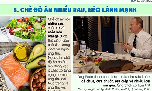 5 thói quen tốt tránh ung thư của ông Putin