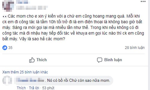 Vợ lên mạng cầu cứu hội chị em khi chồng có dấu hiệu ngoại tình