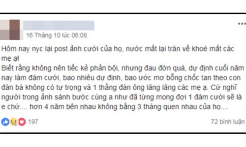 Thanh niên nhận kết đắng khi bỏ người yêu 4 năm chạy theo người mới