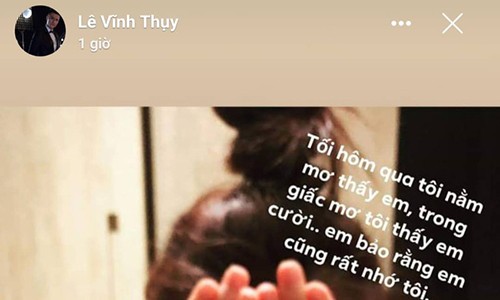 Vĩnh Thụy liên tục nói lời "ngôn tình" với người tình giấu mặt