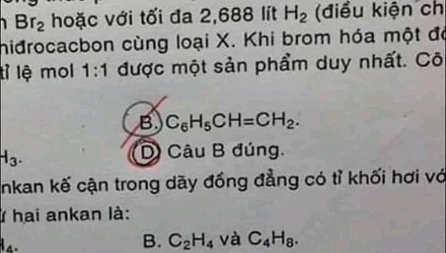 Hài hước câu trắc nghiệm kiểu “nước đôi” khiến học sinh nhận trái đắng