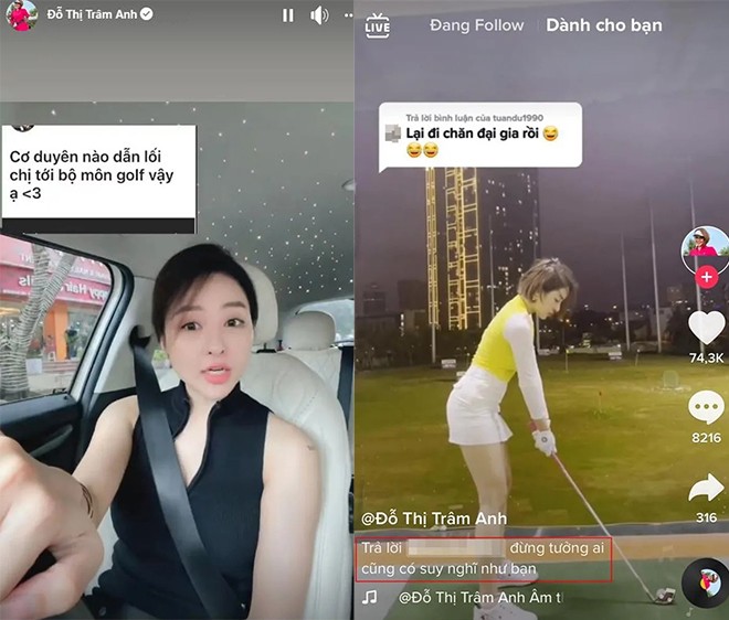 Người đẹp chơi golf kiếm đại gia: Trâm Anh, BTV thể thao nói gì?