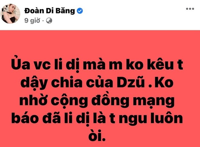 Đoàn Di Băng có màn đáp trả cực gắt giữa tin đồn ly hôn