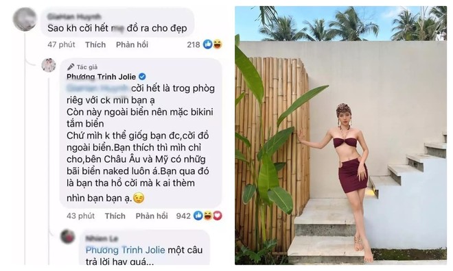 Phương Trinh Jolie đáp trả bình luận khiếm nhã cực căng