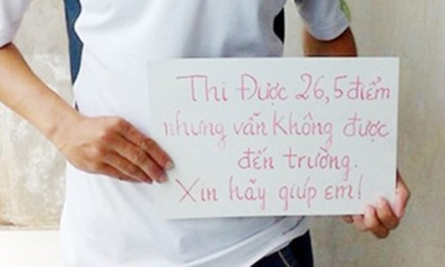 Thí sinh 26,5 điểm kêu cứu được tài trợ học phí