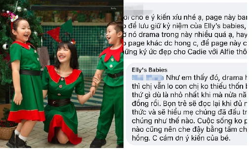 Elly Trần đáp gì khi được khuyên không bày drama trên page hai con?