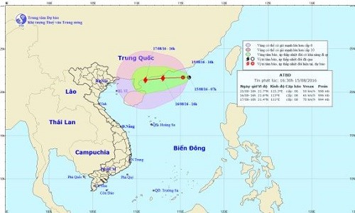 Vùng áp thấp khả năng mạnh lên thành áp thấp nhiệt đới