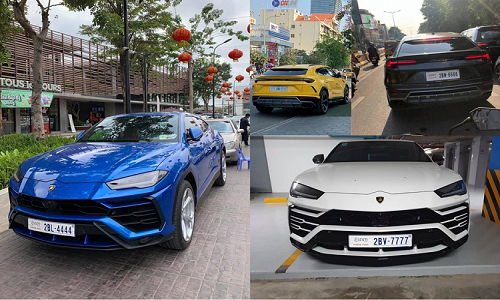 Dàn siêu SUV Lamborghini Urus "biển khủng" tại Campuchia