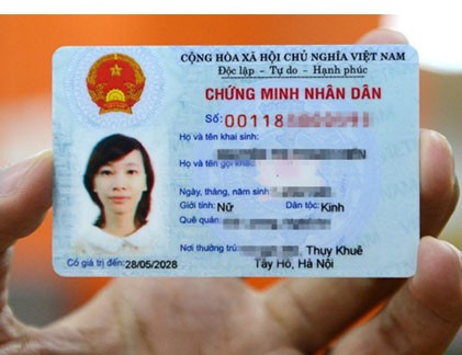 Mẫu Chứng minh nhân dân mới bằng nhựa