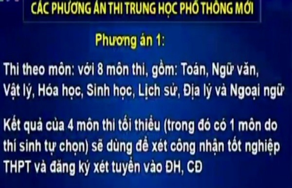 Công bố 3 phương án tổ chức kỳ thi THPT quốc gia