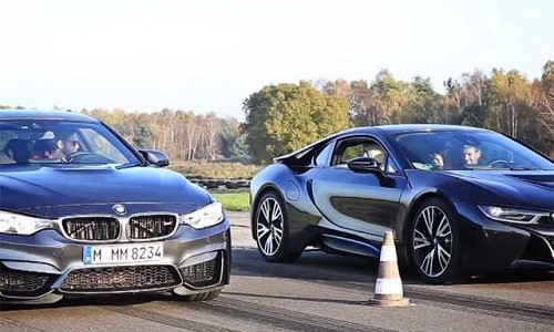 BMW M4 đối đầu i8 - Ai thắng?