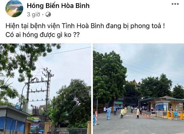 Thực hư thông tin Bệnh viện Đa khoa tỉnh Hòa Bình bị phong tỏa