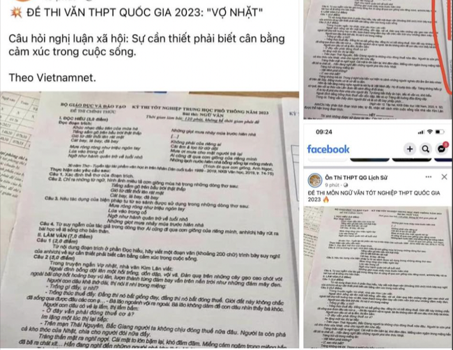 Đề thi Văn tốt nghiệp THPT năm 2023 bị lộ thế nào?