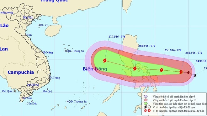 Bão Nock-ten giật cấp 17 đang hướng về biển Đông