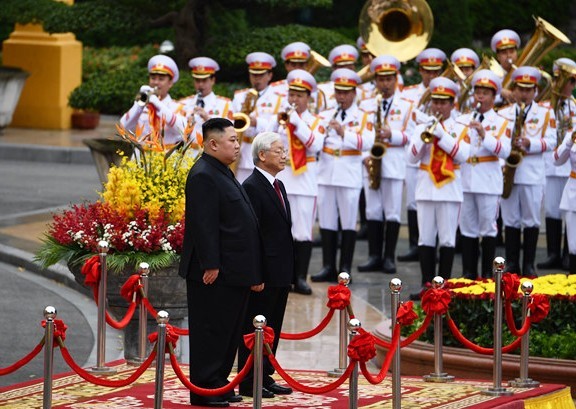 Tổng Bí thư, Chủ tịch nước Nguyễn Phú Trọng hội đàm với Chủ tịch Kim Jong-un