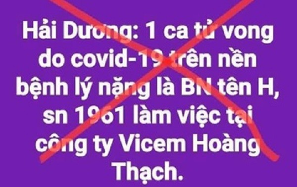 Bác tin đồn ca nhiễm ở Công ty Xi măng Hoàng Thạch tử vong