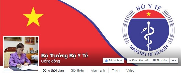 Bộ trưởng Bộ Y tế công bố fanpage chính thức