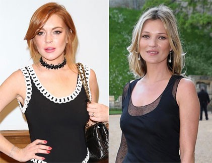 Kate Moss to tiếng với Lindsay Lohan vì sợ mất chồng