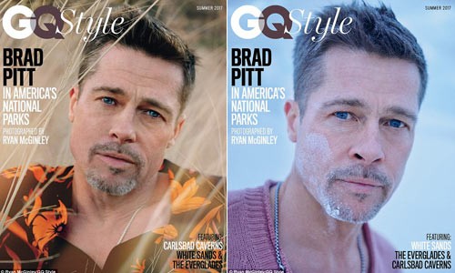 Brad Pitt phờ phạc, buồn bã làm mẫu trên tạp chí