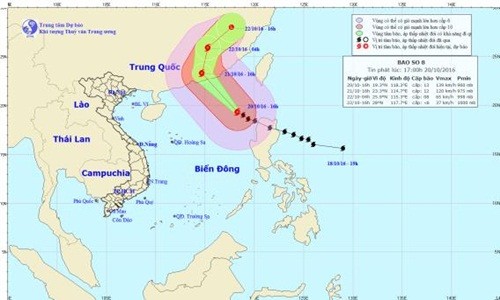 Bão số 8 nhiều khả năng đổi hướng, đêm nay Bắc Bộ tạnh ráo