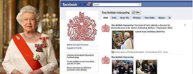 Hé lộ tài khoản Facebook bí mật của Nữ hoàng Elizabeth II 