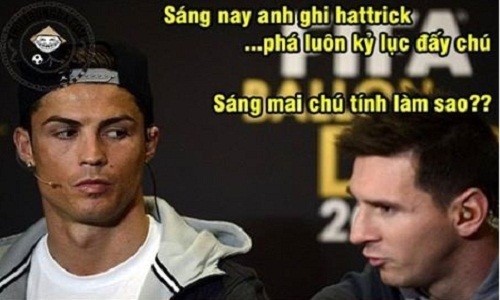 Ảnh chế UEFA Champions League: Messi gửi “chiến thư” tới Ronaldo