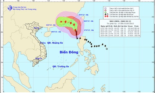 Tin mới nhất về cơn bão số 2 trên Biển Đông