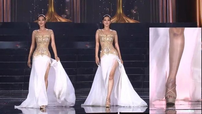 Miss Grand Vietnam Đoàn Thiên Ân toác chân vẫn catwalk đỉnh