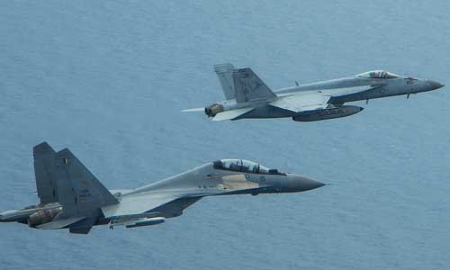 Malaysia điều Su-30 tập trận với Mỹ trên Biển Đông