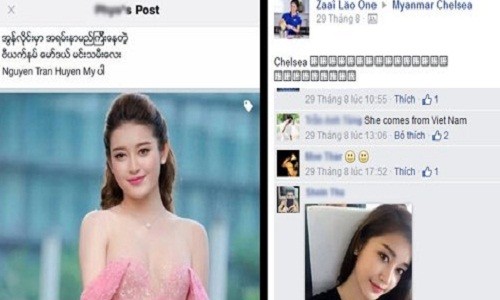 Fan Chelsea ở Myanmar “phát sốt” với Á hậu Huyền My