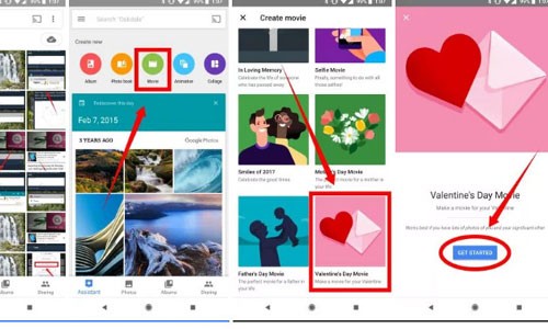 Cách dùng Google Photos tạo phim kỷ niệm ngày Valentine của bạn