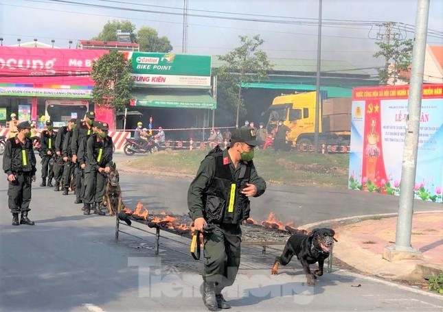 Chó đặc nhiệm cảnh sát vượt làn đạn quật ngã tội phạm