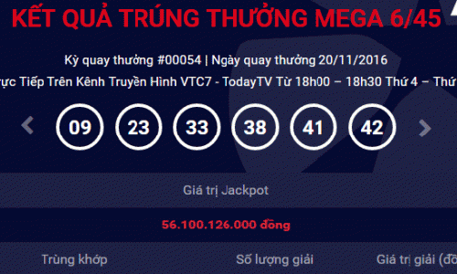 Lại có người trúng xổ số Vietlott hơn 56 tỷ đồng